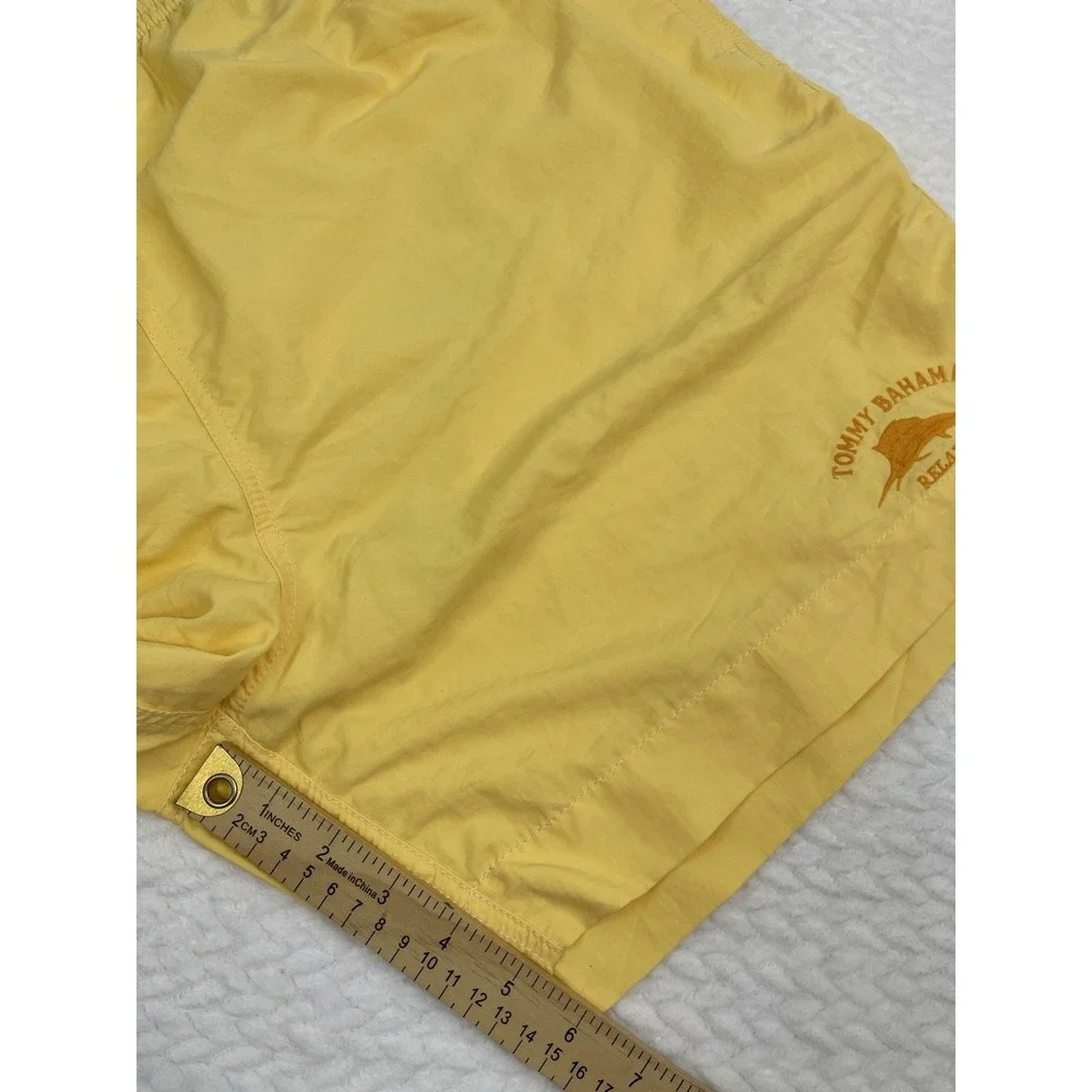 Tommy‎ Bahama  Men's Swim Trunks Happy Go Cargo Lemon Grove Beach Embroider Logo